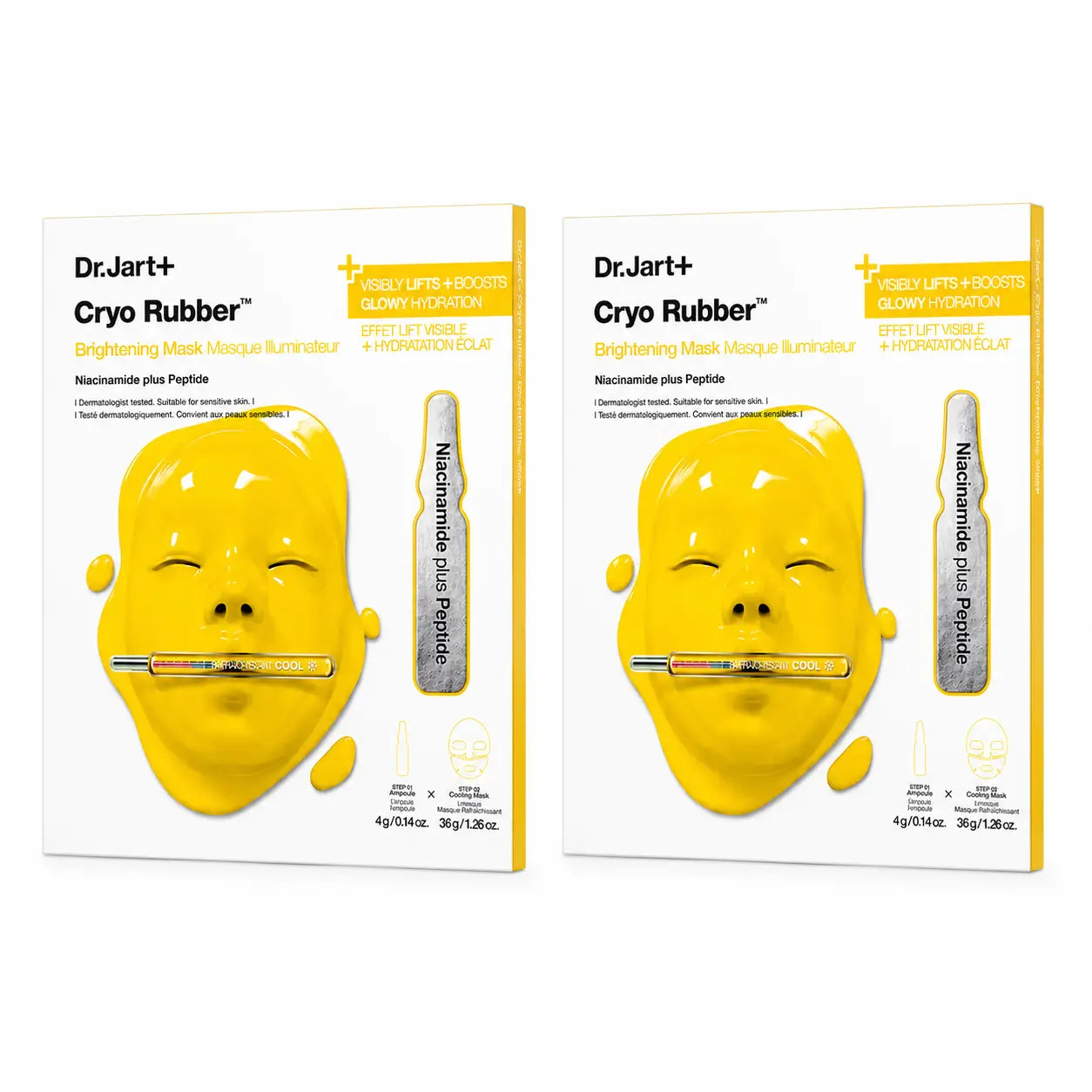 Dr.Jart+ Cryo Rubber Brightening Mask, συσκευασία 2 τεμαχίων