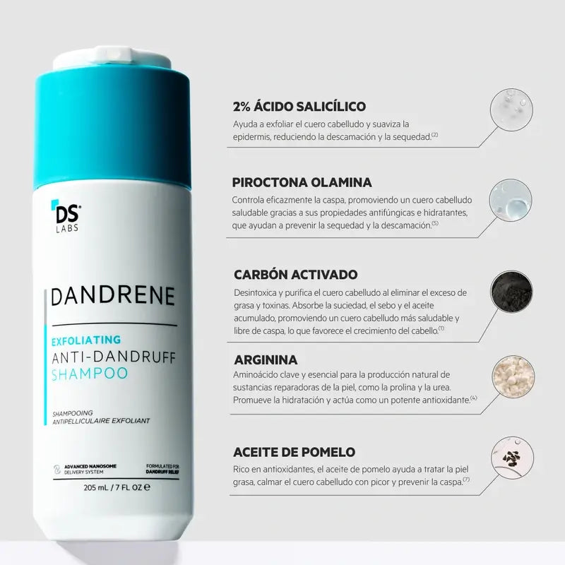 Ds Laboratories Dandrene Σαμπουάν απολέπισης κατά της πιτυρίδας, 205 ml