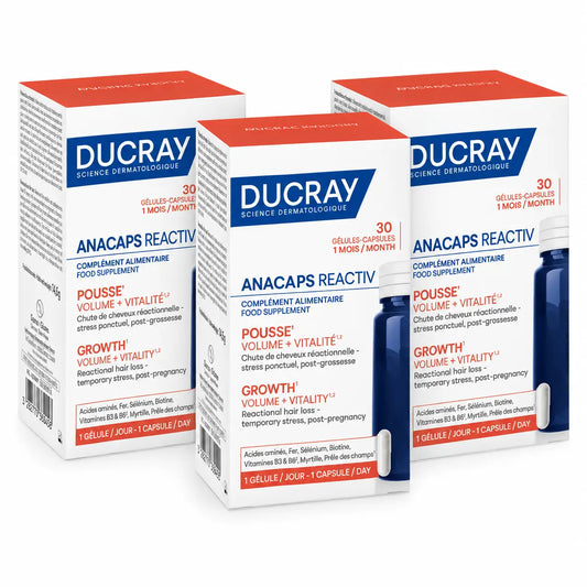 Ducray Anacaps Reactiv, Συσκευασία 3 x 30 κάψουλες