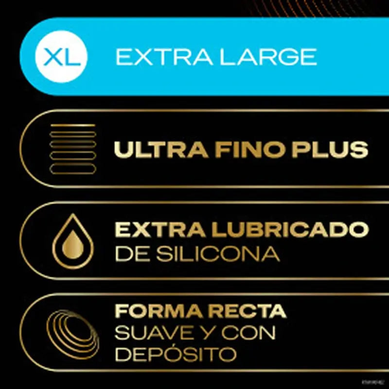 Durex Conexión Total XL Προφυλακτικά Ultra Fino Plus χωρίς λατέξ, με τεχνολογία Body Feel, 10 προφυλακτικά