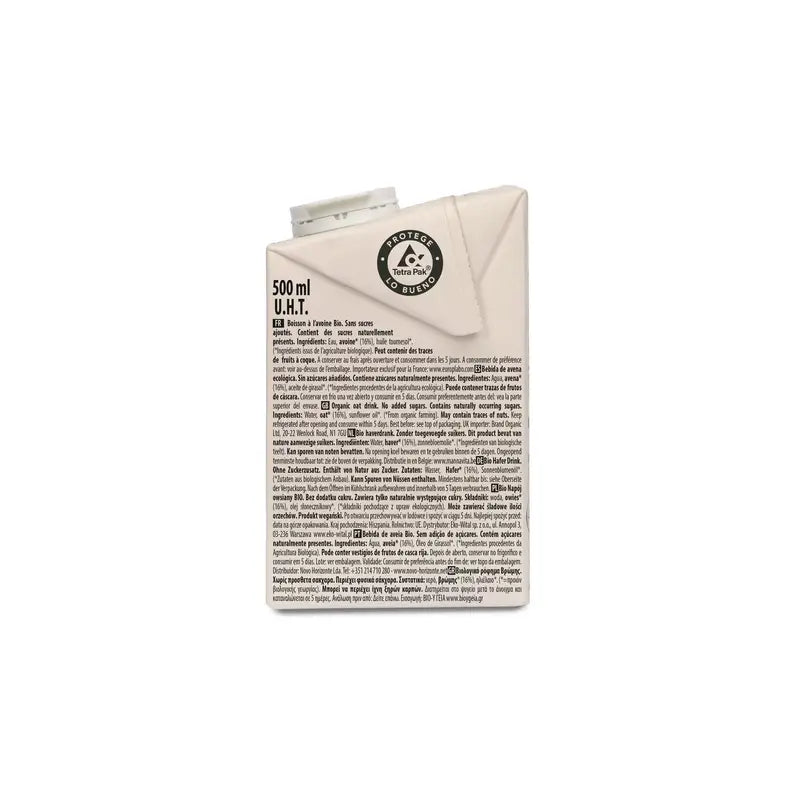 Ecomil Oat No Added Sugars Bio, 500 ml
