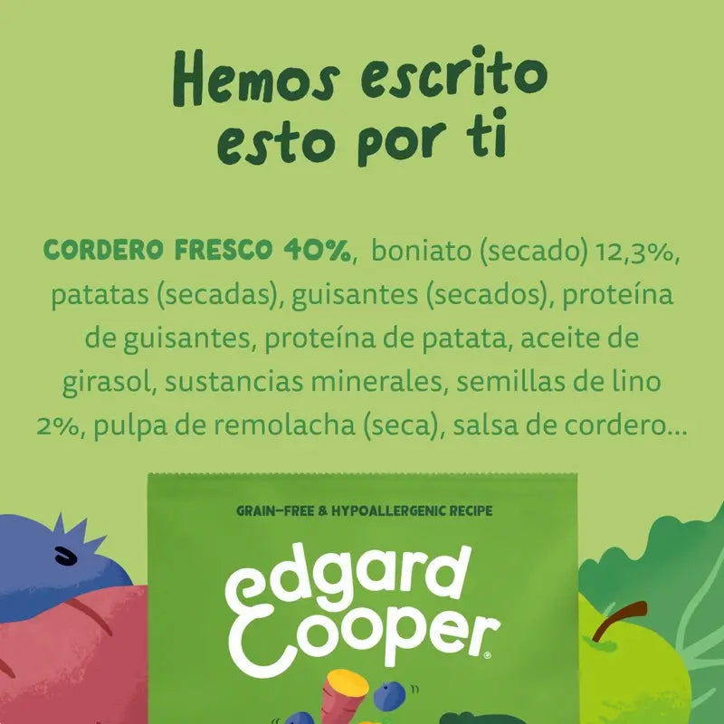 Edgard & Cooper Τροφή για ενήλικους σκύλους Mini με φρέσκο αρνί, 0,7 kg