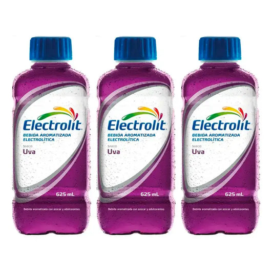 Electrolit Grape Electrolyte Drink, Pack 3 x 625 ml