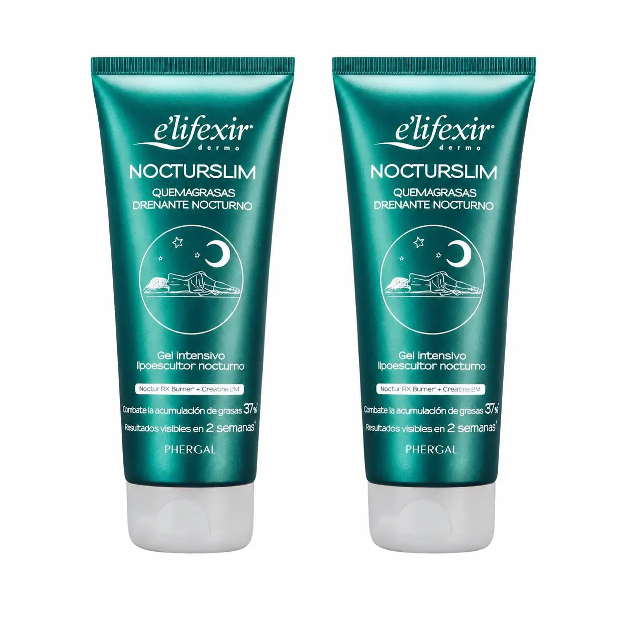 Elifexir Nocturslim Εντατική Αντικελιτική Κρέμα για την Καύση Λίπους και τη Μείωση του Όγκου, για τη Νύχτα, 200 ml, συσκευασία 2 τεμαχίων