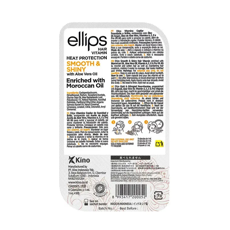 Ellips Βιταμίνη για τα Μαλλιά με Έλαιο Αργκάν και Πορτοκάλι για Ζωτικότητα, 8 κάψουλες