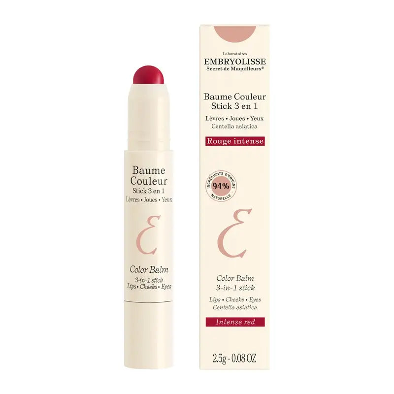 Embryolisse Baume Couleur Stick 3-σε-1 Rouge Intense, 2,5 γρ.