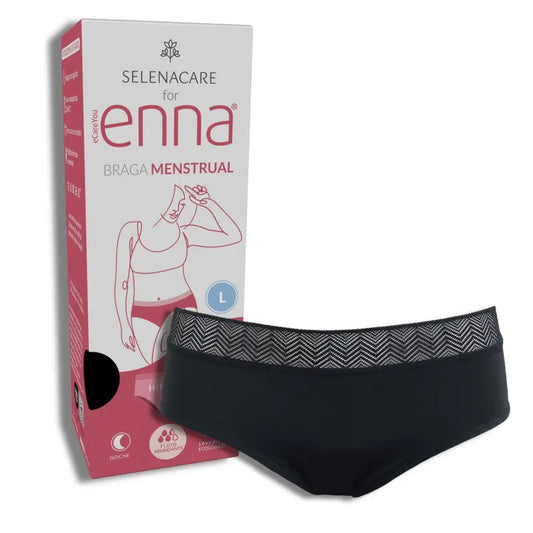 Enna Braga Menstrual Modern Hipster Νύχτα - Πλούσια ροή, Μέγεθος L, Μαύρο
