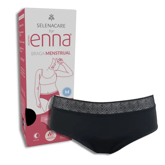 Enna Braga Menstrual Modern Hipster Νύχτα - Πλούσια ροή, Μέγεθος M, Μαύρο