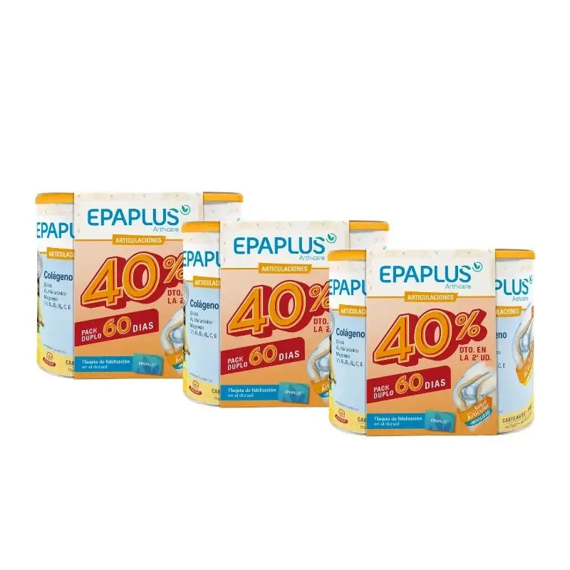 Epaplus Arthicare Κολλαγόνο Antiox Βανίλια Σκόνη 60 Ημέρες 654 g, Συσκευασία 3