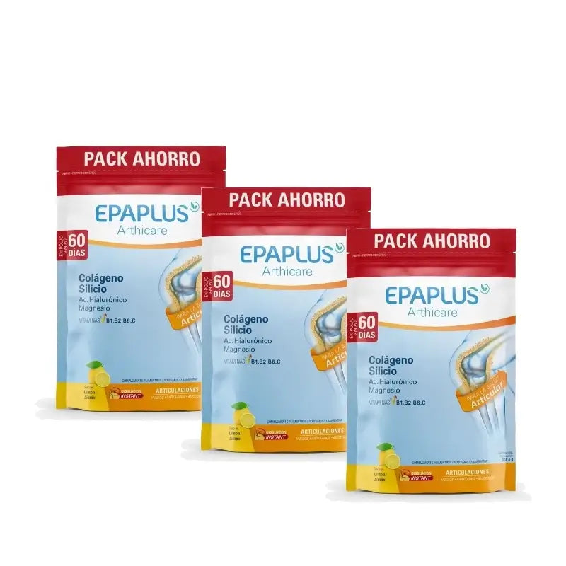 Epaplus Arthicare Κολλαγόνο με γεύση λεμονιού 60 ημέρες 668,5 g, Συσκευασία 3