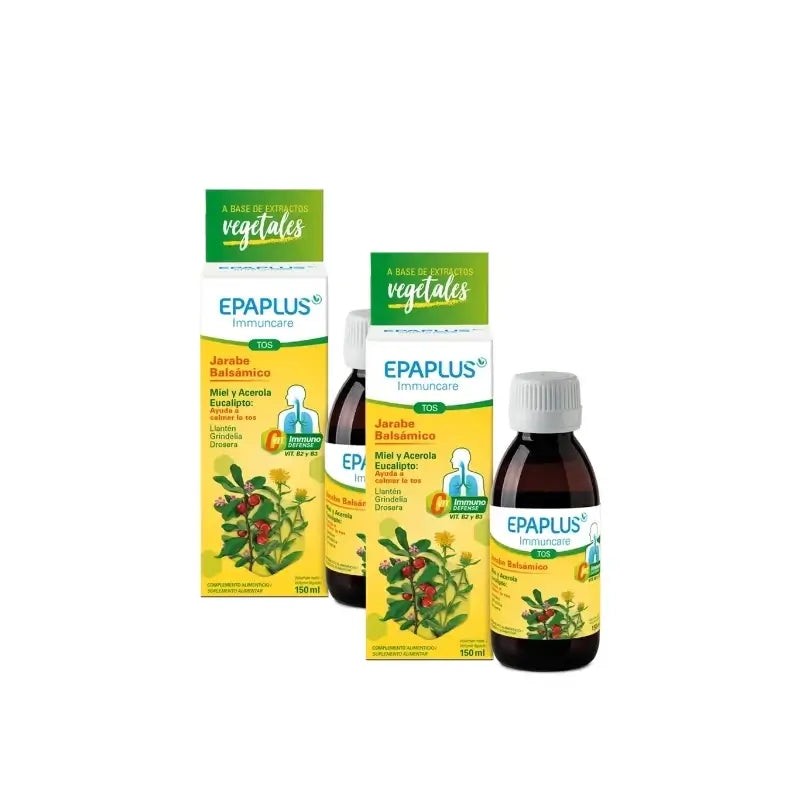 Epaplus Immuncare Σιρόπι για το βήχα για ενήλικες με γεύση λεμόνι 150 ml, Συσκευασία 2