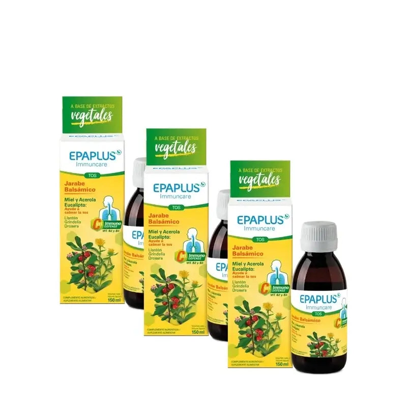 Epaplus Immuncare Σιρόπι για το βήχα για ενήλικες με γεύση λεμόνι 150 ml, συσκευασία 3 τεμαχίων