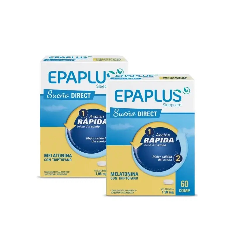 Epaplus Sleepcare Μελατονίνη Direct Τρυπτοφάνη Plus 60 κάψουλες, συσκευασία των 2