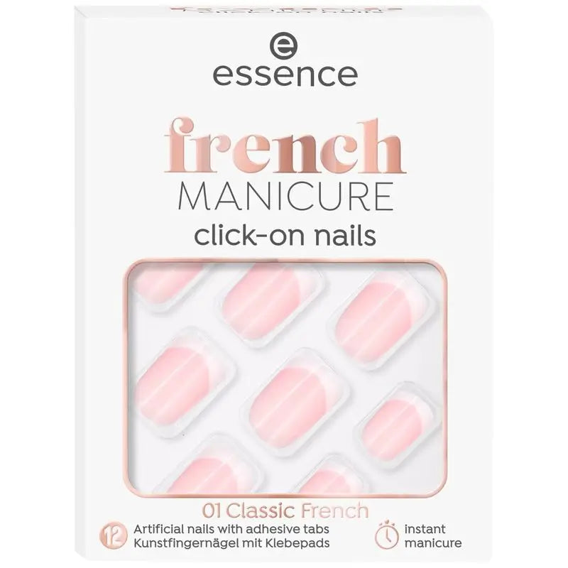 Essence Τεχνητά Νύχια Click-On French Manicure 01, 12 τεμάχια