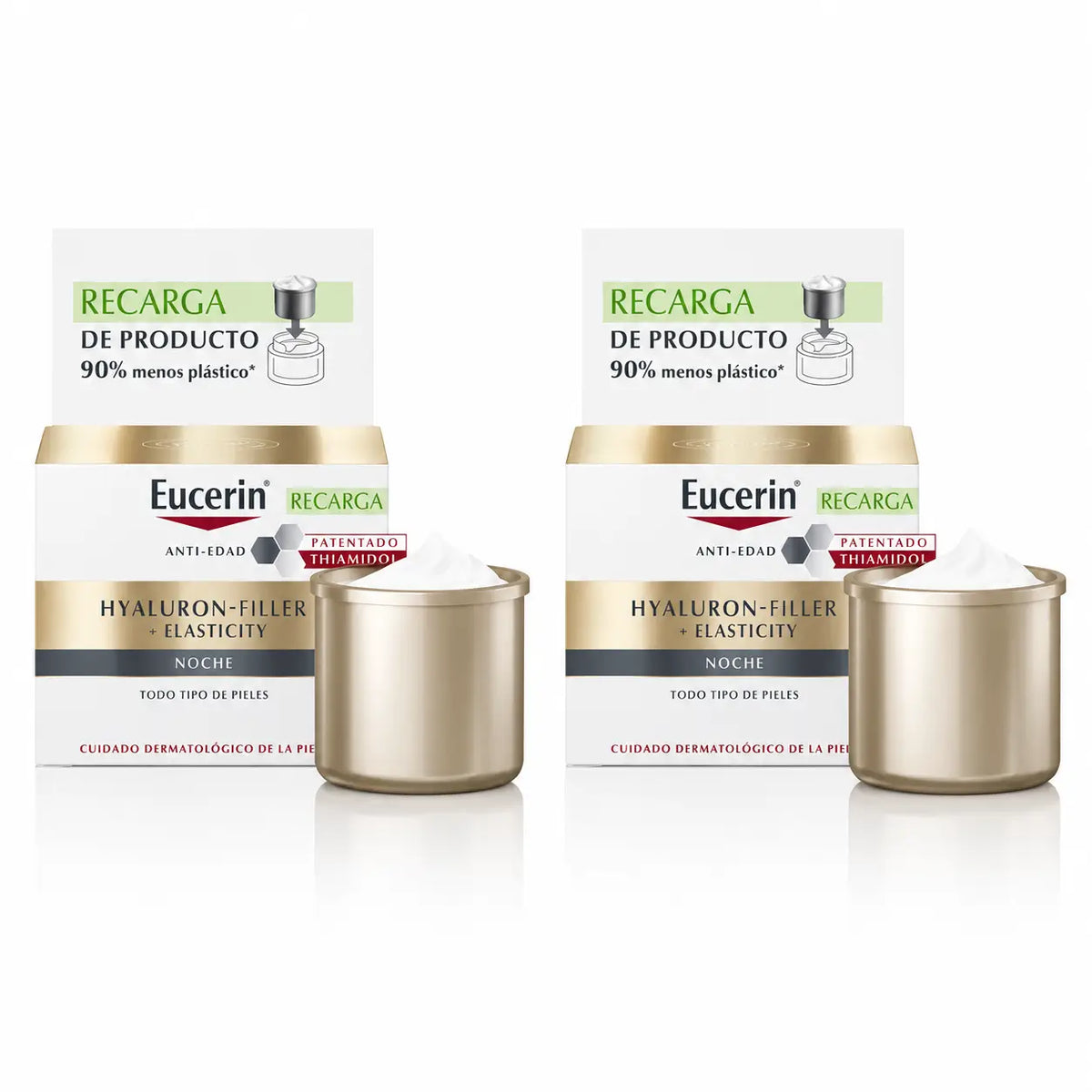 Eucerin Refill Κρέμα Νύχτας Hyaluron Filler Elasticity, 50 ml, συσκευασία 2 τεμαχίων