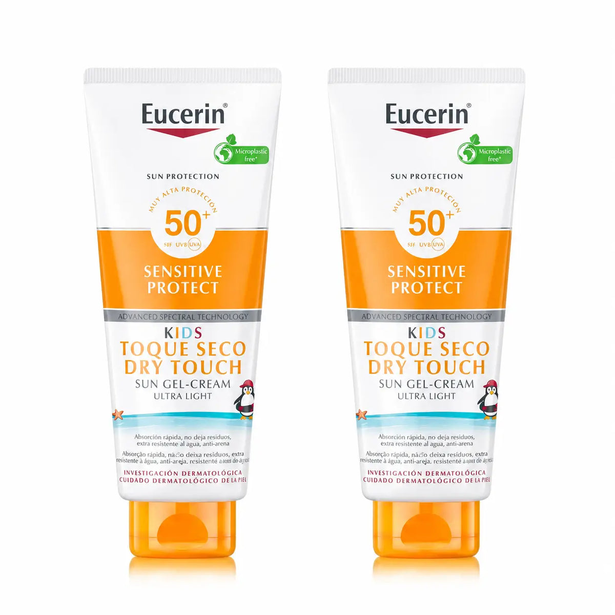 Eucerin Solar Kids Sensitive Protect Gel-Κρέμα SPF 50+, 400 ml, συσκευασία 2 τεμαχίων