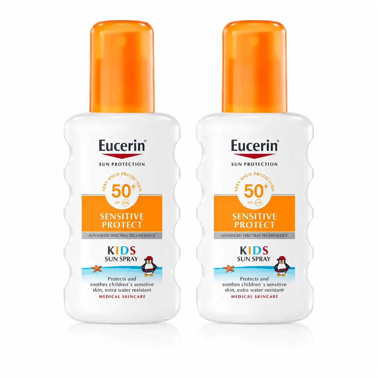 Eucerin Solar Sensitive Protect Kids Σπρέι για παιδιά SPF 50+ 200 ml, συσκευασία 2 τεμαχίων
