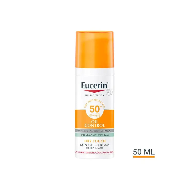 Eucerin Oil Control Dry Touch Solar Gel SPF 50+, 50 ml