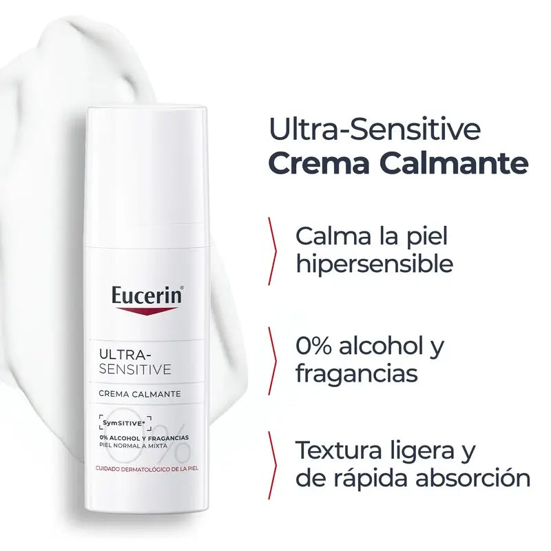 Eucerin Ultra-Sensitive Καταπραϋντική Κρέμα για Κανονικό έως Μικτό Δέρμα, 50 ml