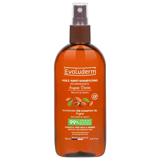 Evoluderm Θρεπτικό λάδι πριν το σαμπουάν Argan Divin, 150 ml