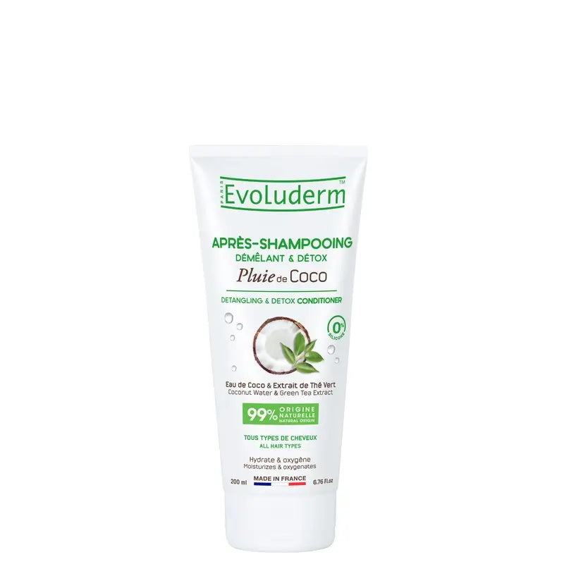Evoluderm Μαλακτικό Detox με άρωμα καρύδας, 200 ml