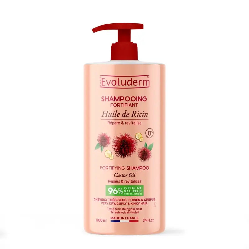 Evoluderm Σαμπουάν με έλαιο καστορέλαιο, 1000 ml