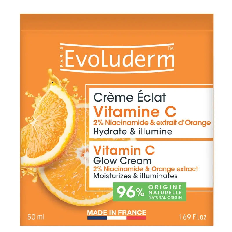 Evoluderm Κρέμα Προσώπου Glow με Βιταμίνη C, 50 ml