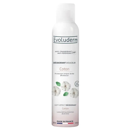 Evoluderm Αποσμητικό με βαμβάκι 24 ωρών, 200 ml