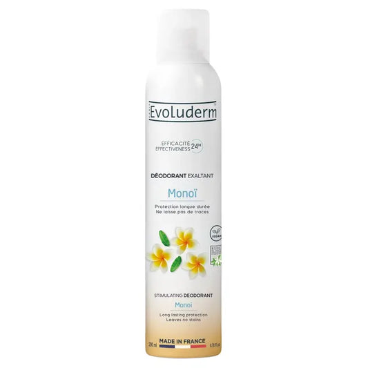 Evoluderm Αποσμητικό Monoi A La Folie 24H, 200 ml