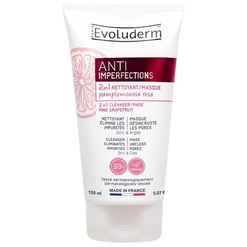 Evoluderm Τζελ/Μάσκα Καθαρισμού 2X1, 150 ml