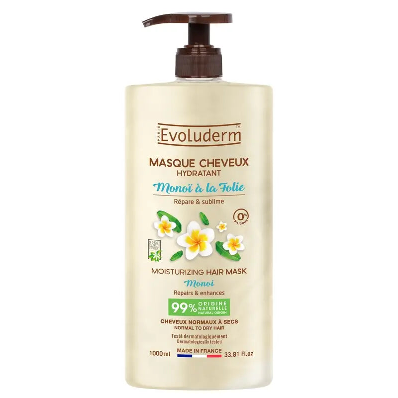 Evoluderm Μάσκα μαλλιών Monoi, 1000 ml