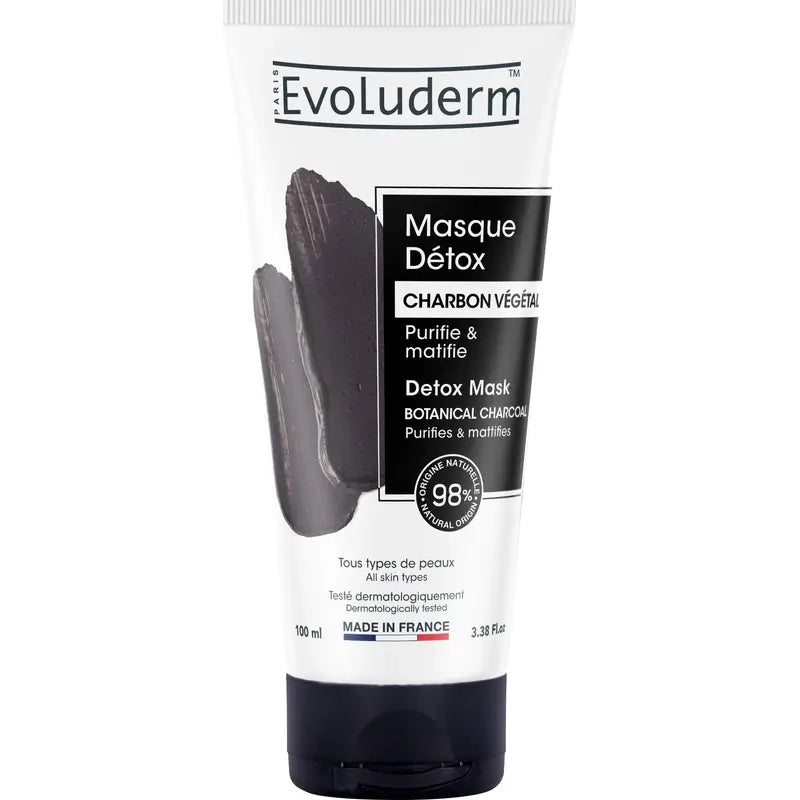 Evoluderm Μάσκα προσώπου Detox με άνθρακα, 100 