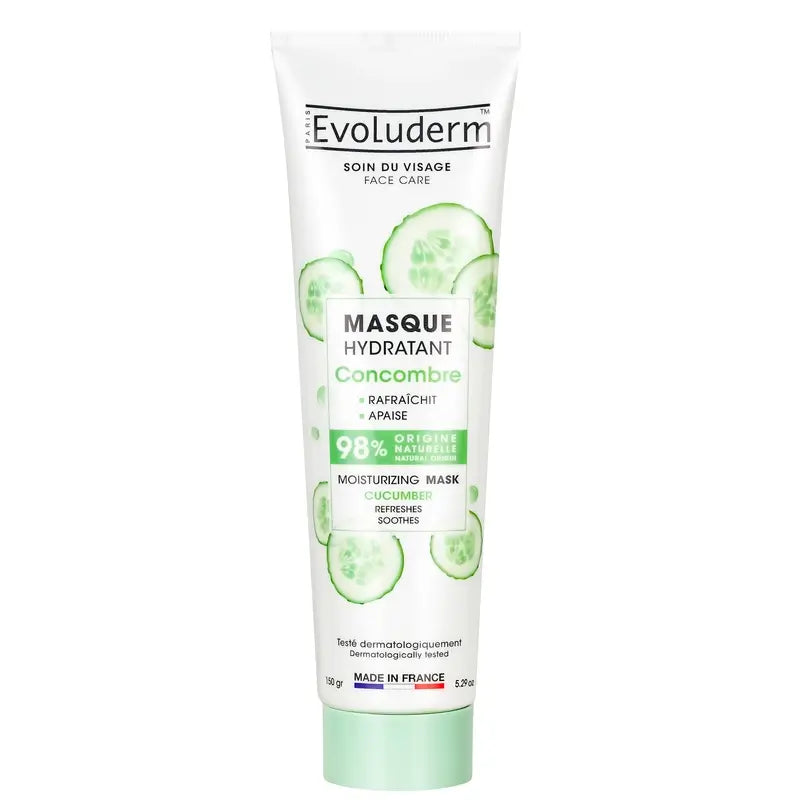 Evoluderm Ενυδατική μάσκα προσώπου με αγγούρι, 150 g