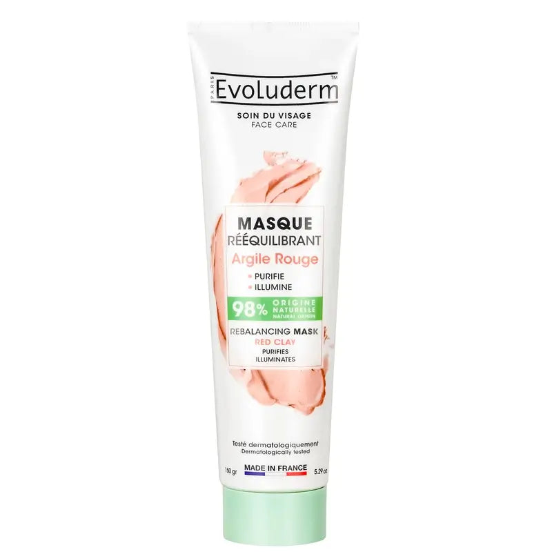 Evoluderm Αναζωογονητική μάσκα προσώπου με κόκκινο πηλό, 150 g