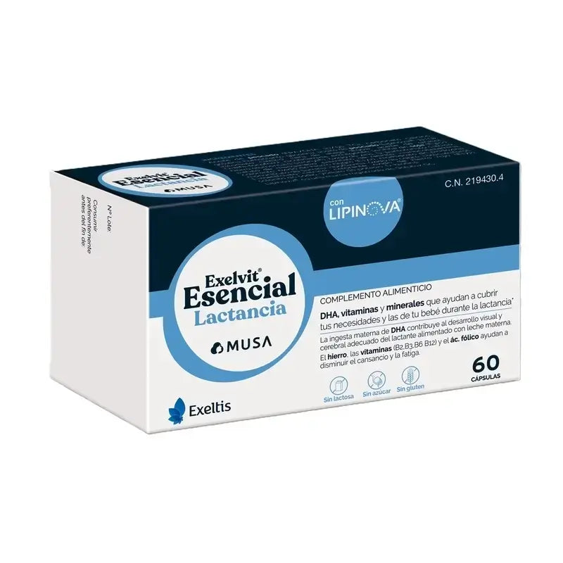 Exelvit Esencial Lactancia, Συσκευασία 2 x 60 κάψουλες