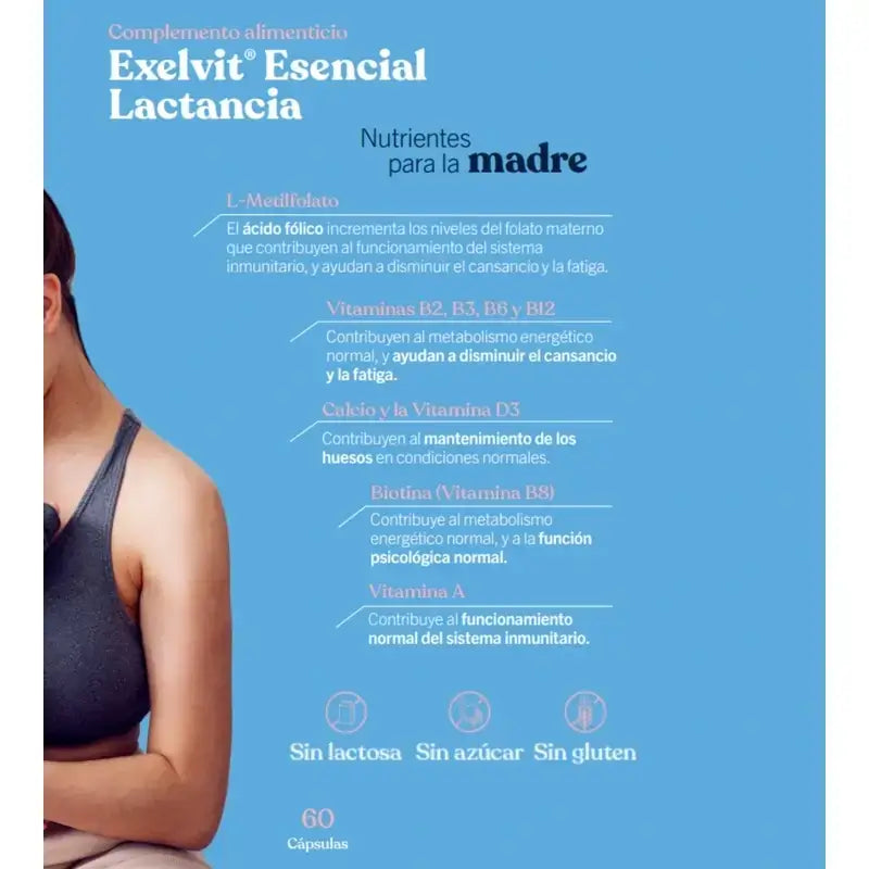 Exelvit Esencial Lactancia, Συσκευασία 2 x 60 κάψουλες