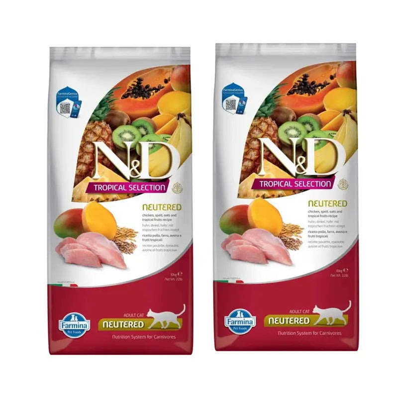 Farmina N&D Cat Tropical Selection Neutered Chicken 10Kg, Pack Of 2