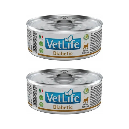 Farmina Vet Natural Diet Cat Diabetic 12X85Gr, Wet Cat Food, Pack Of 2