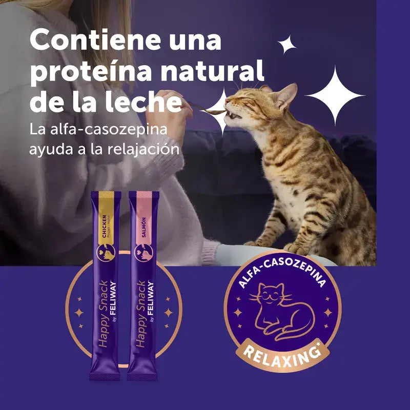 Feliway Happy Snack Κοτόπουλο και Σολομός, 48 φακελάκια