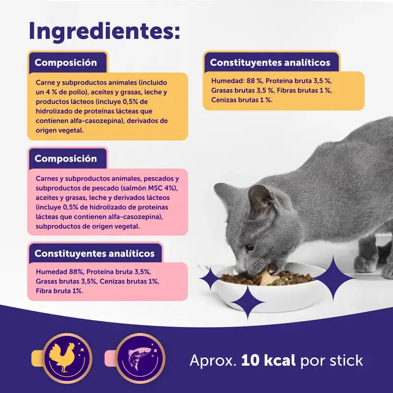 Feliway Happy Snack Κοτόπουλο και Σολομός, 48 φακελάκια