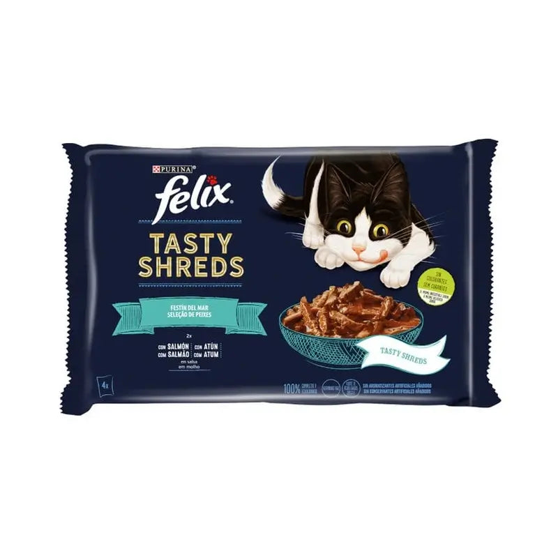 Felix Tasty Shreds Ψάρι με σάλτσα 4X12X80G