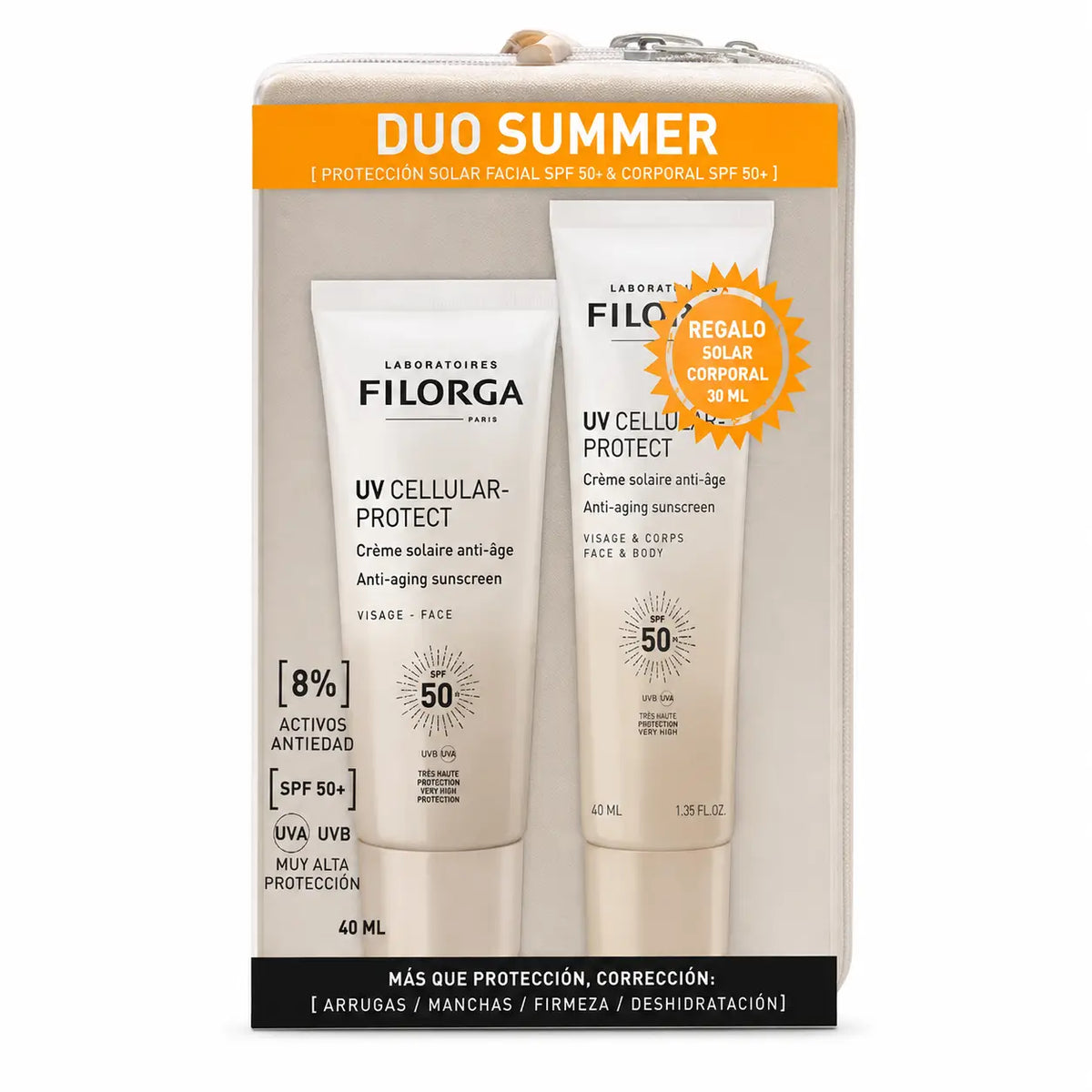 Filorga Pack Uv Cellular-Protect Face SPF 50+ Uv Cellular-Protect Face & Body 50 ml και δωρεάν νεσεσέρ