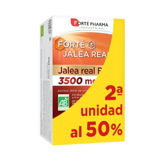 Forté Pharma Φιαλίδιο Forté Βιολογικό Βασιλικός Πολτός 3500 Pack (2η μονάδα με έκπτωση 50%), 20 ml