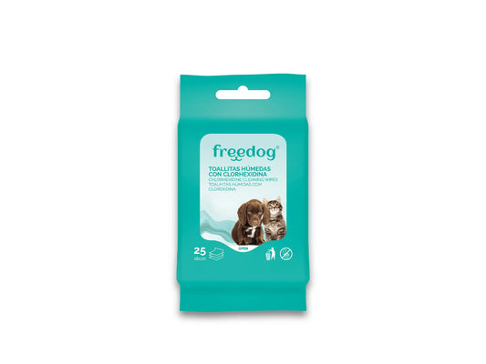 Freedog Μαντηλάκια με χλωρεξιδίνη Pocket 25 τεμ.