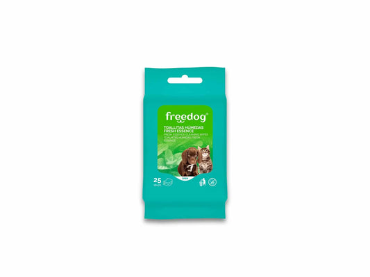 Freedog Υγρά Μαντηλάκια Fresh (Αλόη) Pocket 25 τεμ. 18X20 εκ.