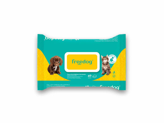 Freedog Υγρά Μαντηλάκια Μεγάλη Συσκευασία 40 Τεμάχια 28 x 18 εκ.