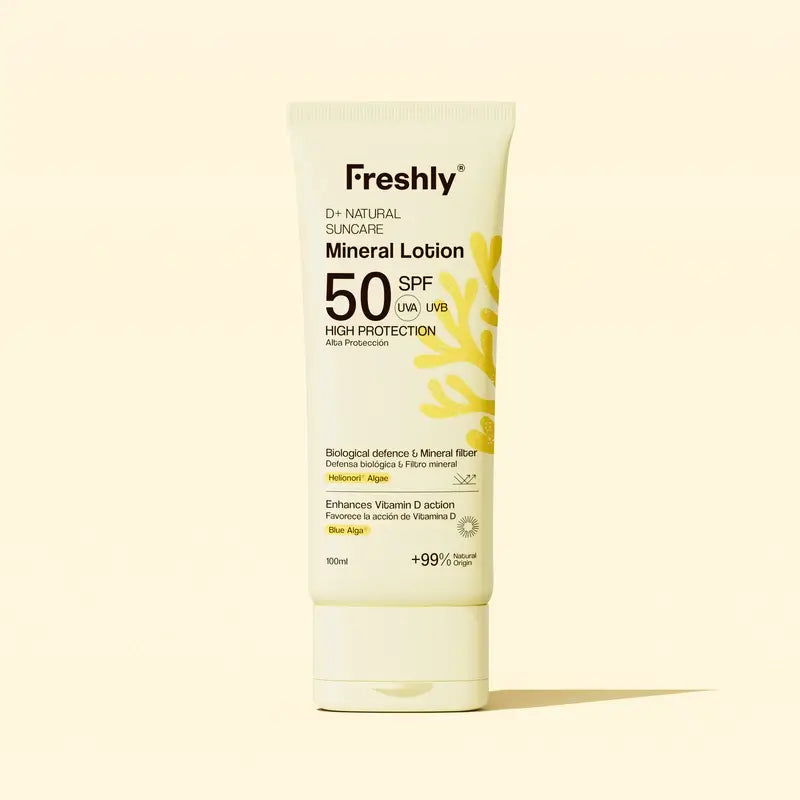 Freshly D+ Natural Suncare Mineral Lotion SPF50, 100 ml