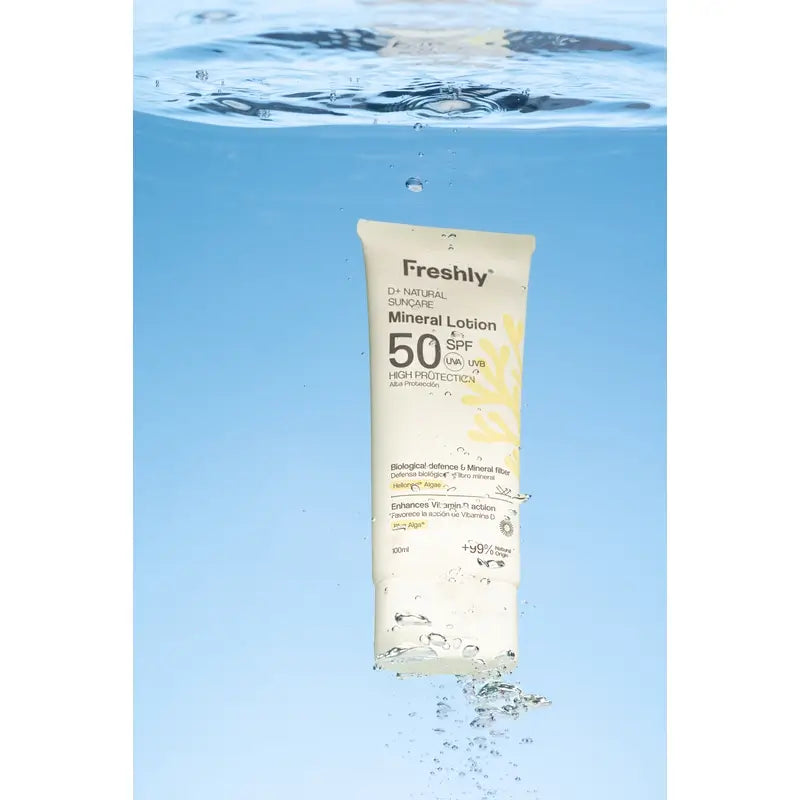 Freshly D+ Natural Suncare Mineral Lotion SPF50, 100 ml