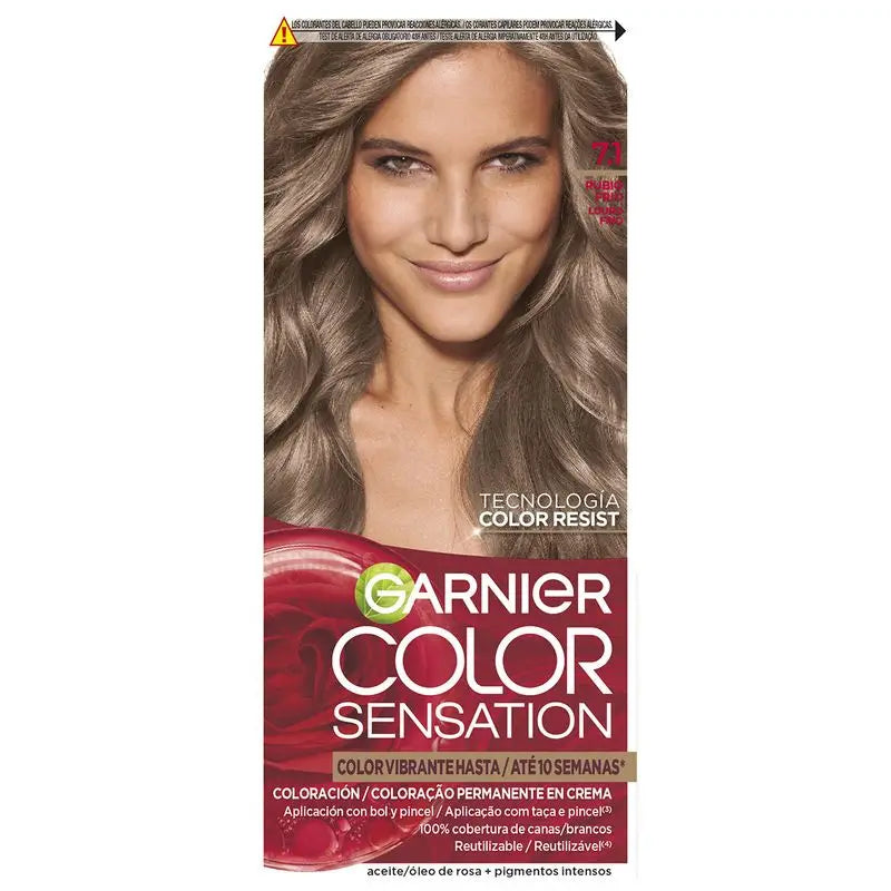 Garnier Color Sensation Μόνιμη βαφή σε κρέμα 7.1 Ψυχρό ξανθό