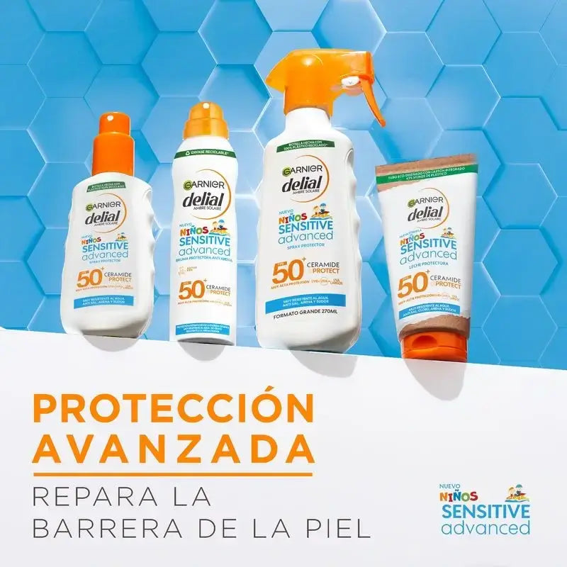 Garnier Delial Αντηλιακό για παιδιά SPF 50 για ανοιχτόχρωμες και ευαίσθητες επιδερμίδες. Παιδιατρικό, 270 ml